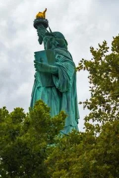 The Statue of Liberty Back View 스톡 사진