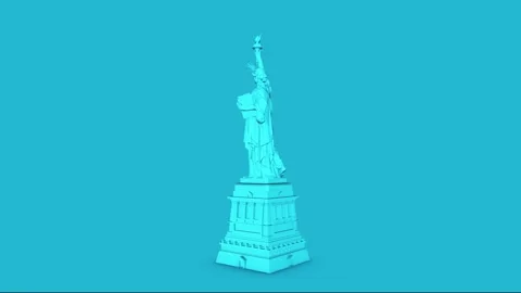 Statue of Liberty Blue Stock Footage 154629394