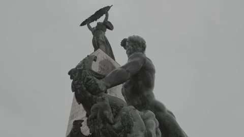 Statue of Liberty from bottom Stock Footage 166090550