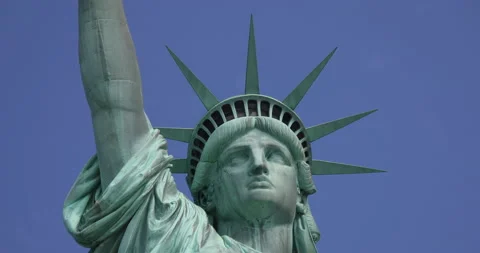 Statue Of Liberty Face Close Stock Footage 146995829