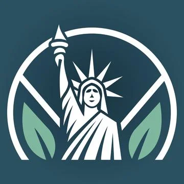 Statue of Liberty Freedom Icon Vector Modern Logo Design Template Stock Illustration