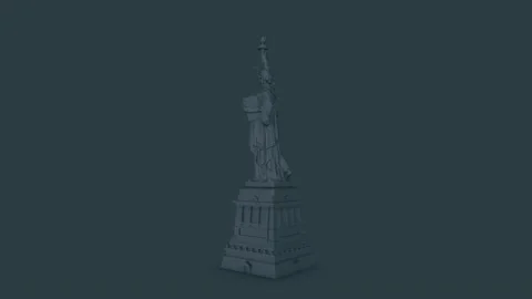 Statue of Liberty Gray 動画素材 154630364