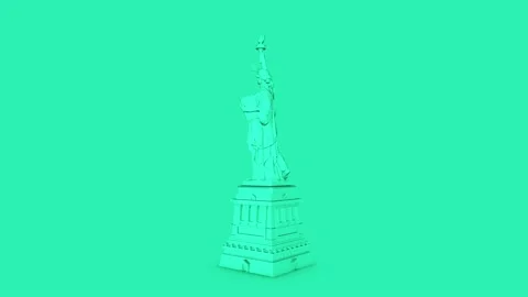 Statue of Liberty Green Video stock 154631583