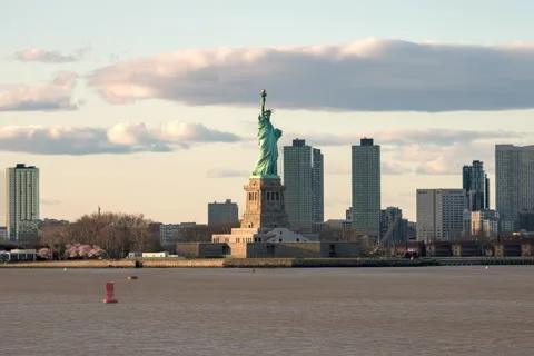 Statue of Liberty Hyperlapse (2 of 3) Stock Footage 185148325