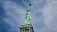 Statue Of Liberty Hyperlapse (4K) Stock Footage