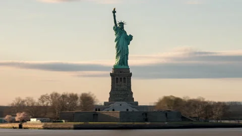 Statue of Liberty Hyperlapse Crop Stock Footage 185150313