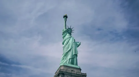 Statue of Liberty hyperlapse Stock Footage 36591436