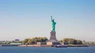 Statue Of Liberty Hyperlapse Stock Footage