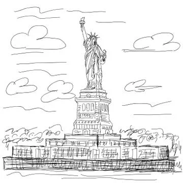 Statue of liberty Stock Illustration