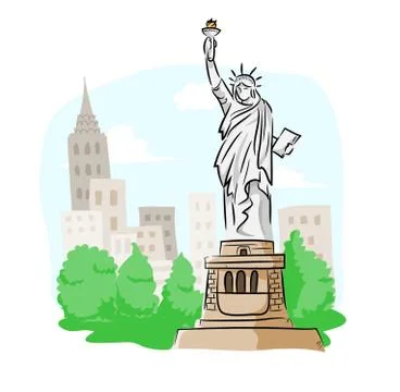 Statue of Liberty Stock Illustration