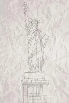 The Statue of Liberty Stock Illustration
