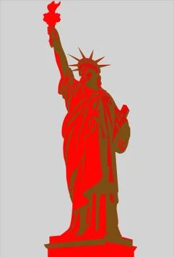 The Statue of Liberty Stock Illustration