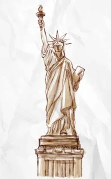 The Statue of Liberty Stock Illustration