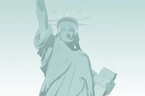 The Statue of Liberty. Illustrazione stock