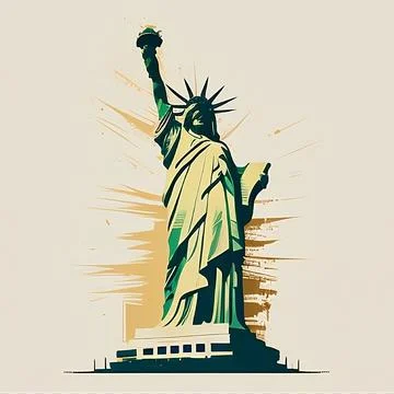 The Statue of Liberty Ilustração Stock