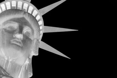 Statue of liberty inverted Stock Illustration