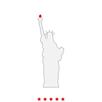 Statue Of Liberty it is icon . Stock Illustration