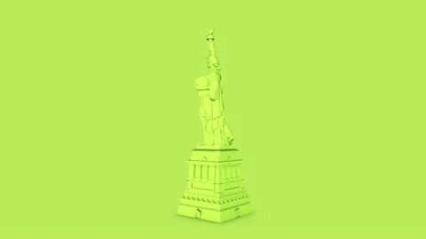 Statue of Liberty Light Green 스톡 동영상 154631587