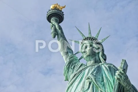 Statue Of Liberty - Manhattan - Liberty Island - New York Stock Photos