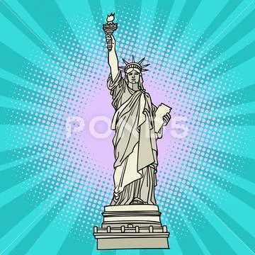 Statue of liberty. New York America Stock Illustration