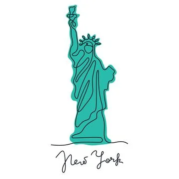 Statue of Liberty, New York vector illustration Stock Illustration
