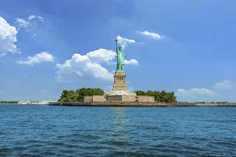 Statue of Liberty Panoramic View Stock Photos