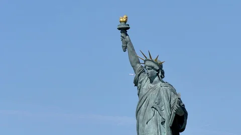 Statue of Liberty in Paris, close-up. Stock Footage 94355305