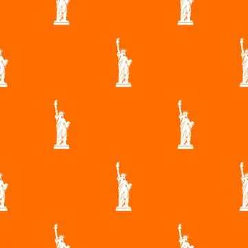 Statue of liberty pattern seamless イラスト素材