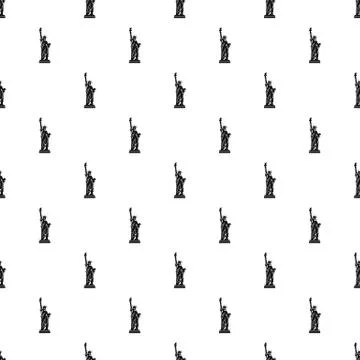 Statue of liberty pattern, simple style イラスト素材