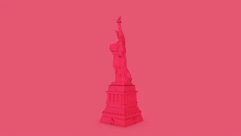 Statue of Liberty Pink Stock-Footage 154631745