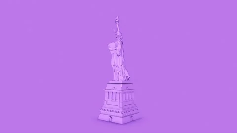 Statue of Liberty Purple 스톡 동영상 154631827