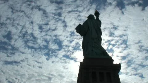 Statue of Liberty Reverse Video stock 11024973