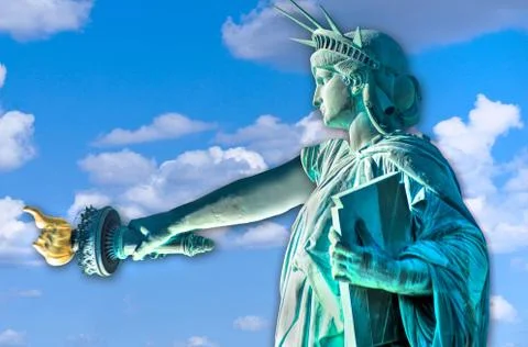 Statue of Liberty Sad. Stock Photos