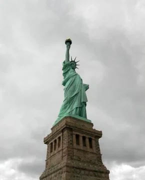 Statue of liberty seen from the front. Stock Photos