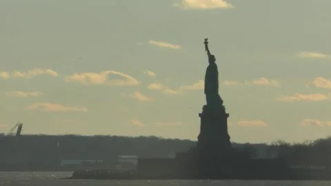 Statue of Liberty Silhouette Stock Footage 149277526