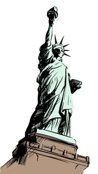 Statue of Liberty sketch イラスト素材