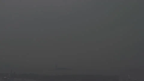 Statue of Liberty in storm cloud 스톡 동영상 157566085