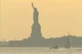 Statue of Liberty at sunset Footage
