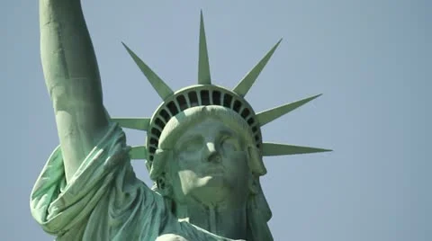 Statue of Liberty - Tight Face Video stock 10892299
