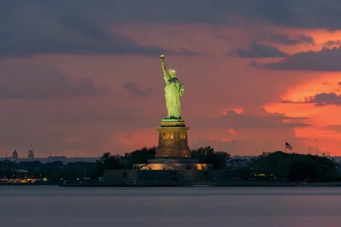 Statue of Liberty Timelapse (3 of 3) Stock Footage 156270415