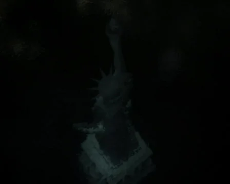 Statue of Liberty Underwater (PAL) Stock Footage