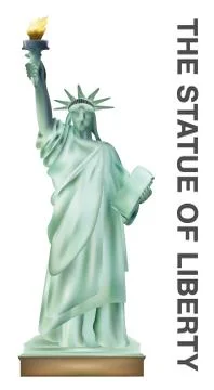 The statue of liberty vector on white background Stock Illustration