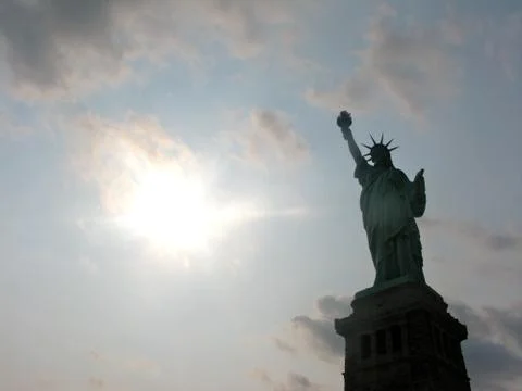 Statue of Liberty View Low Angle Foto stock