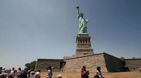 Statue of Liberty Wide Angle shot from base Video stock 10892347