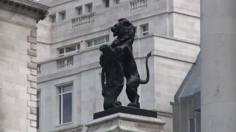 Statue of Lion Stock Footage 65152161