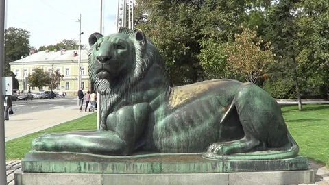 Statue of lion, Sofia 動画素材 125932629
