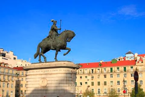 Statue in lisbon Stock Photos