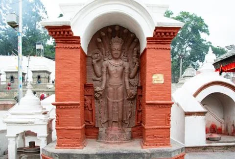 Statue of Lord Ananta Narayan Stock Photos