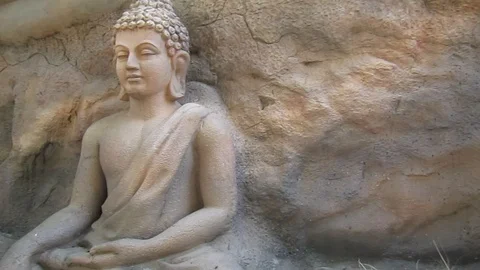 Statue of Lord Buddho Stock Footage 121025495