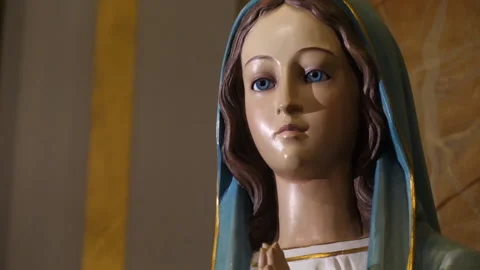 Statue of Madonna Stock Footage 153814199